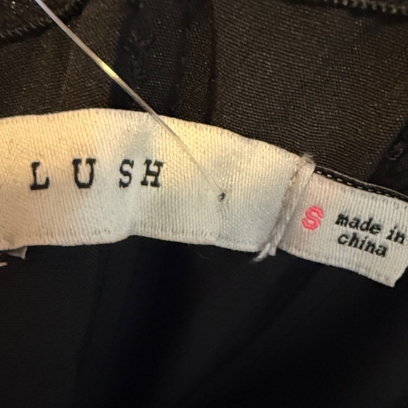 Lush Brand Black Strapless Dress w/ Pleated Bodice & Back Bow Size S - Picture 5 of 5